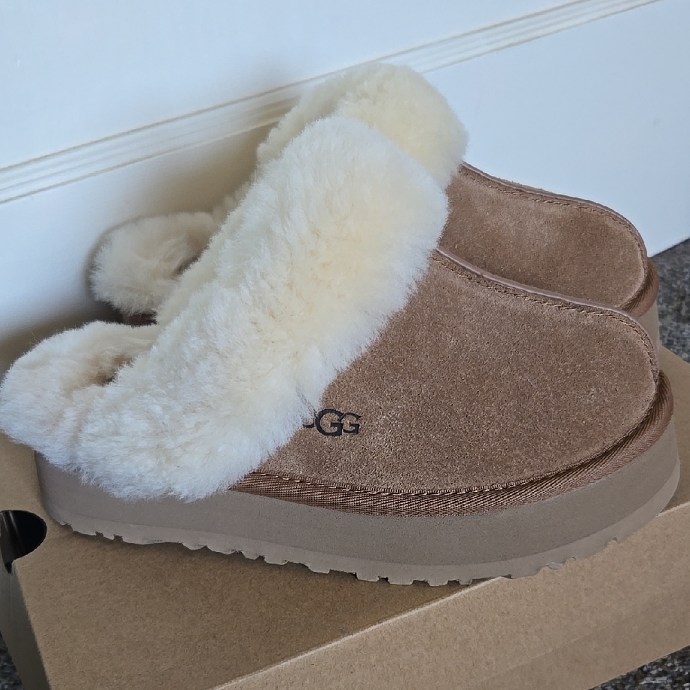 UGG Chestnut Sheepskin Clogs